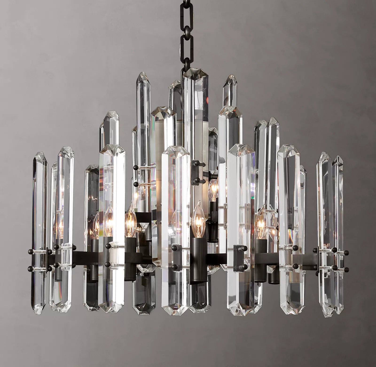 Bonnington Crystal Round Chandelier 54"(customize)