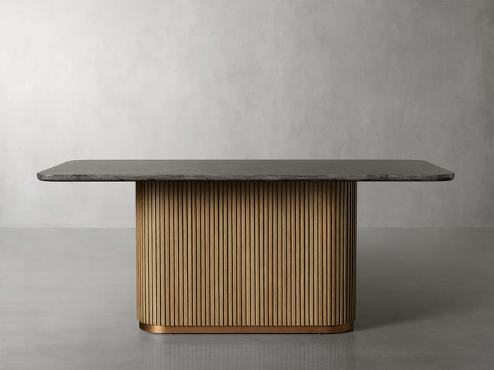 Finnley Dining Table Bluestone Carrara 72" 84" 96 108''
