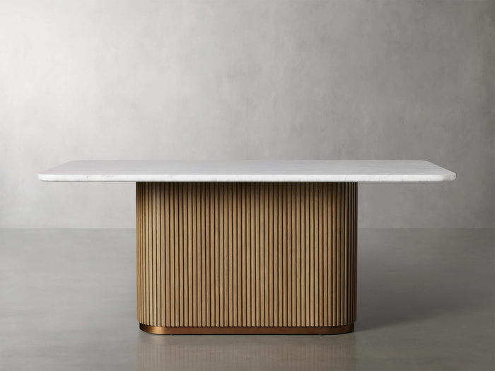 Finnley Dining Table Bluestone Carrara 120" ( customize)