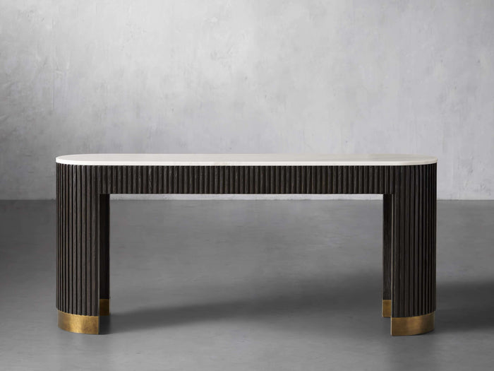 Finnley Console Table Marbel Bluestone Carrara 63" 73"