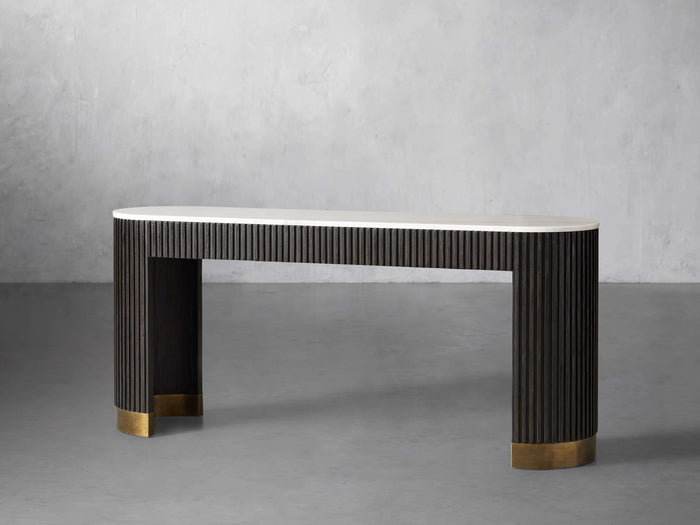 Finnley Console Table Marbel Bluestone Carrara 63" 73"