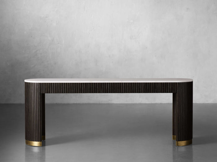 Finnley Console Table Marbel Bluestone Carrara 63" 73"