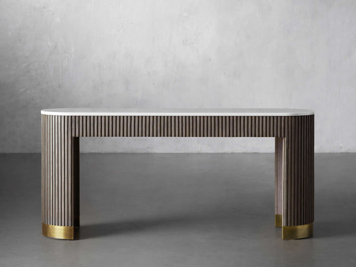 Finnley Console Table Marbel Bluestone Carrara 63" 73"