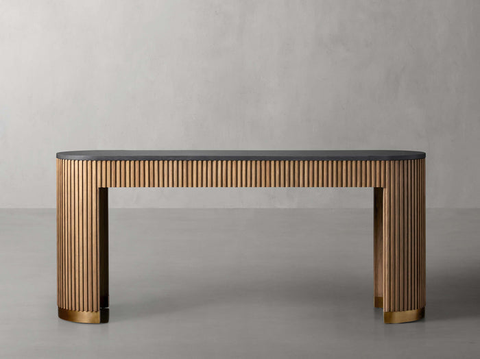 Finnley Console Table Marbel Bluestone Carrara 63" 73"