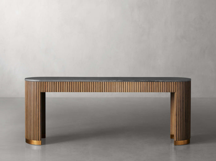 Finnley Console Table Marbel Bluestone Carrara 63" 73"