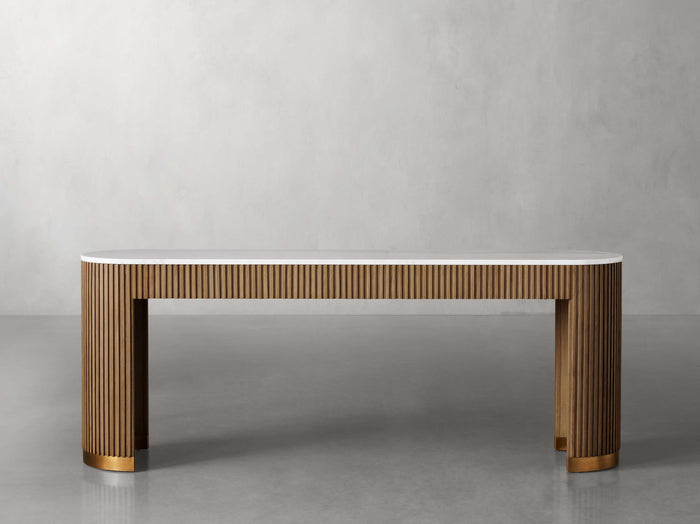 Finnley Console Table Marbel Bluestone Carrara 63" 73"