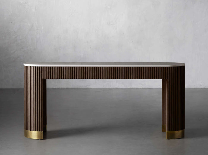 Finnley Console Table Marbel Bluestone Carrara 63" 73"
