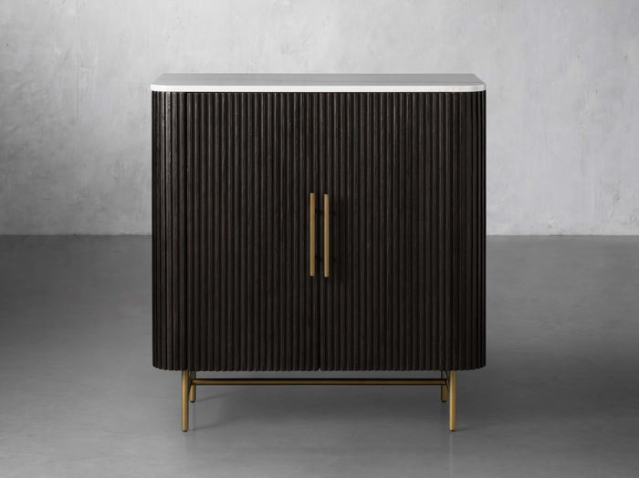 Finnley Bar Marble Top Finish Cabinet