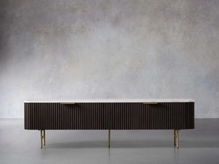 Finnley Marble Top Finish Low Media Console