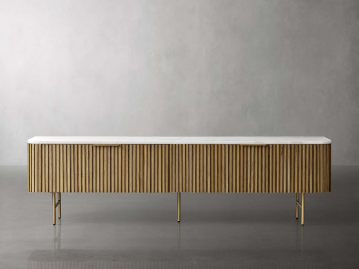 Finnley Marble Top Finish Low Media Console