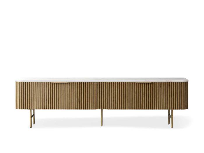 Finnley Marble Top Finish Low Media Console