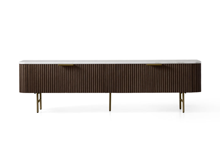 Finnley Marble Top Finish Low Media Console