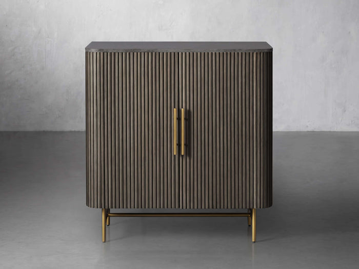 Finnley Bar Marble Top Finish Cabinet