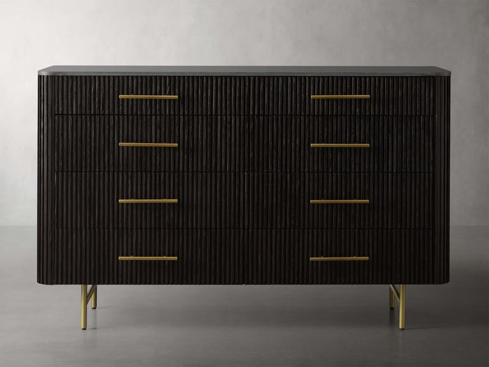 Finnley Eight-Drawer Marble Top Finish Dresser