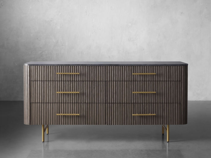 Finnley Six-Drawer Mable Top Finish Dresser