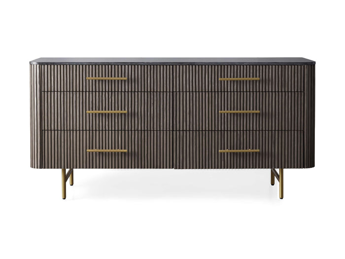 Finnley Six-Drawer Mable Top Finish Dresser