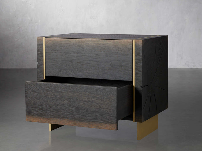 Mihaela Oak Nightstand 28"