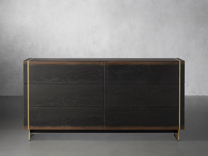 Mihaela Six-Drawer Oak Dresser 67.5"