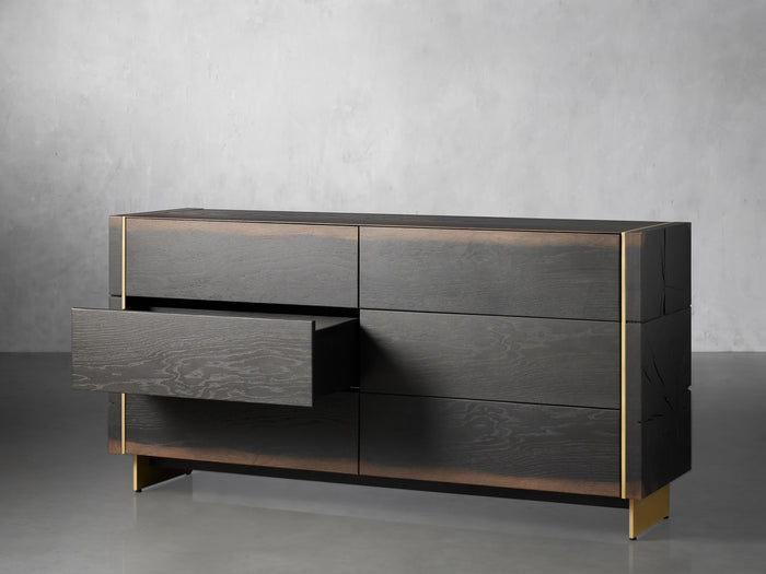 Mihaela Six-Drawer Oak Dresser 67.5"