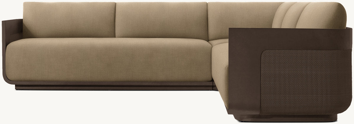 Sedona Cane Aluminum Right-Arm L-Sectional