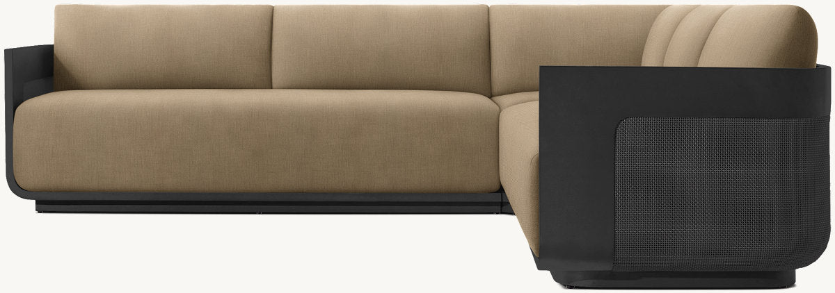 Sedona Cane Aluminum Right-Arm L-Sectional