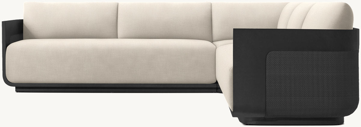 Sedona Cane Aluminum Right-Arm L-Sectional