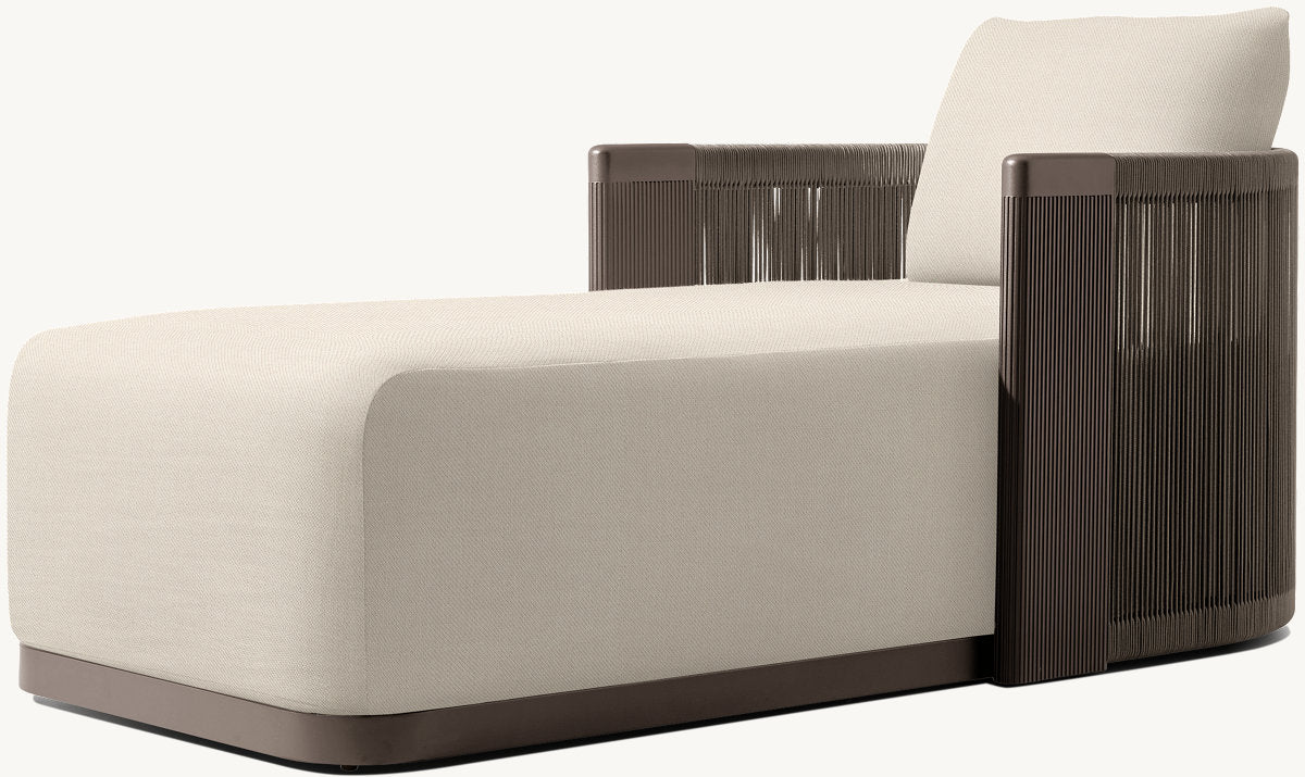 Striata Aluminum Chaise