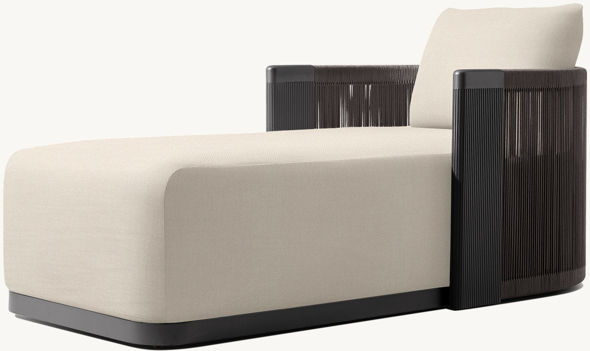 Striata Aluminum Chaise