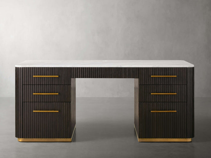 Finnley Executive Carrara Bluestone Desk
