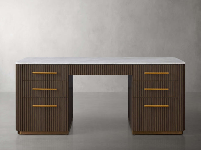 Finnley Executive Carrara Bluestone Desk