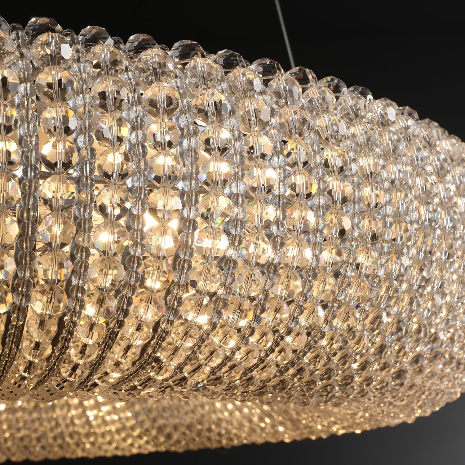 Halo Clear Crystal Ring Chandelier