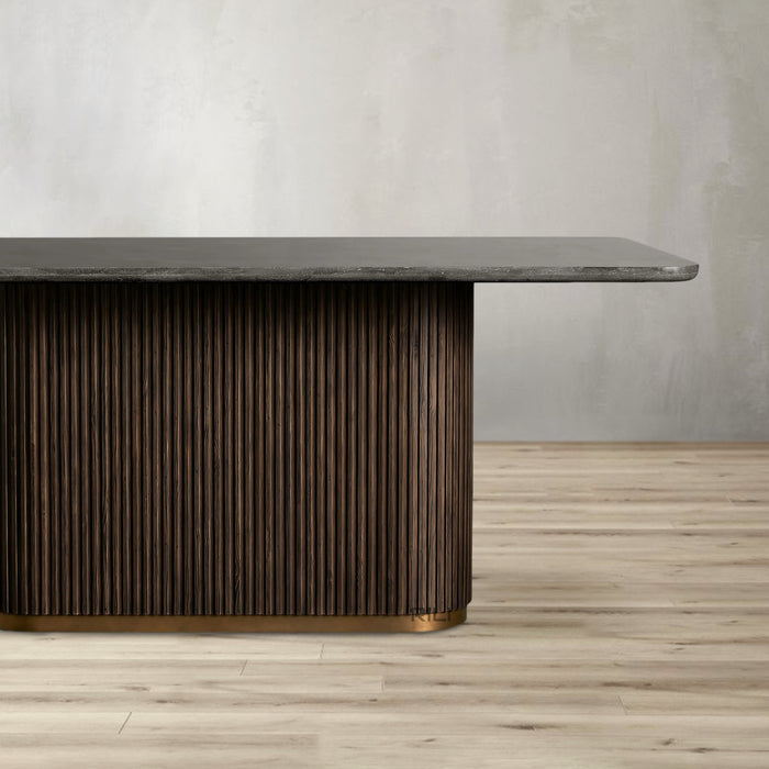 Finnley Dining Table Bluestone Carrara 120" ( customize)