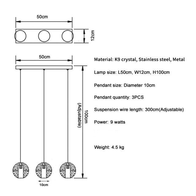 Adonis Suspension Water Drop Chandelier( 43-Light customized)