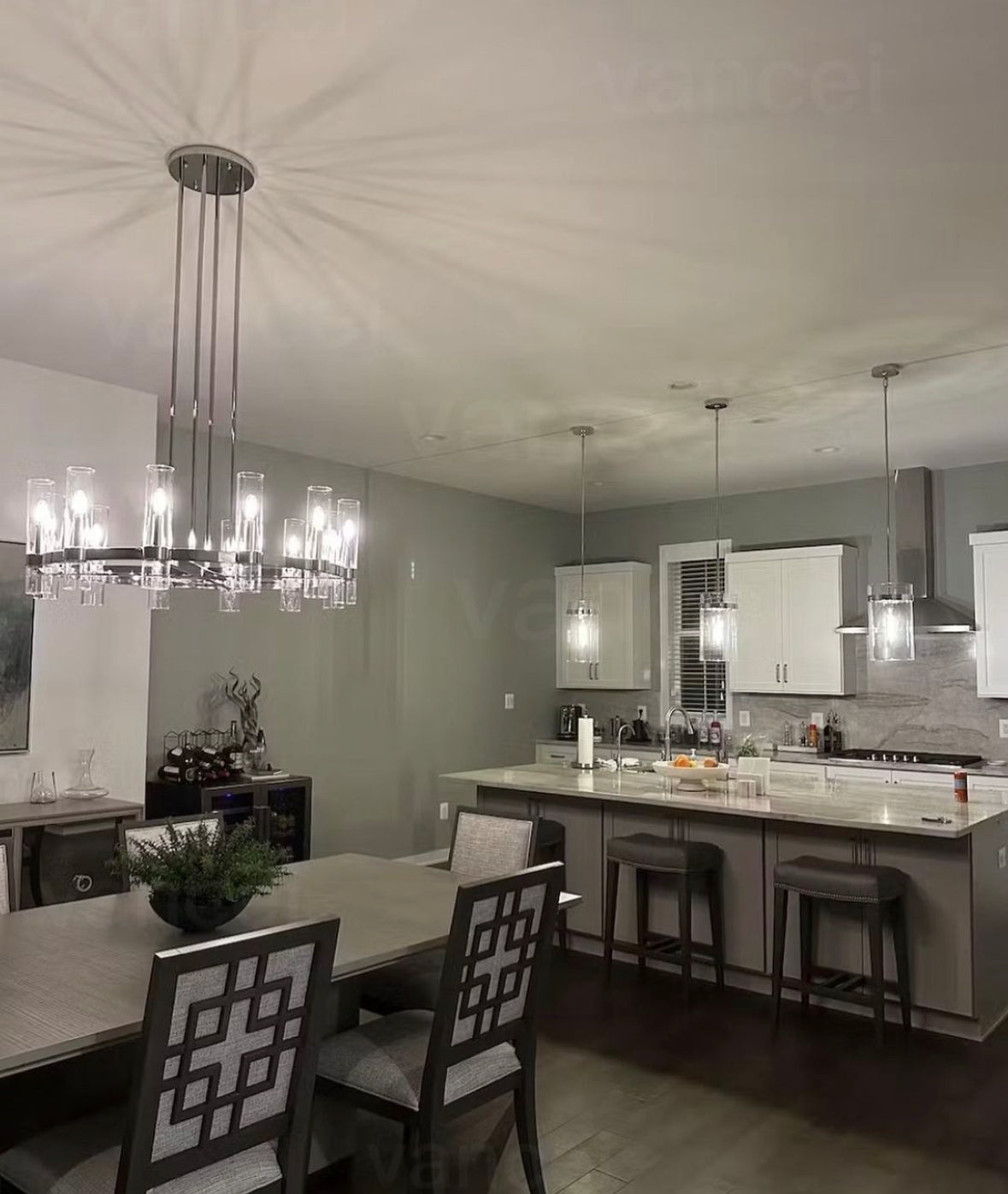 Customize Ravelle Glass Round Chandelier 42"(14-light)