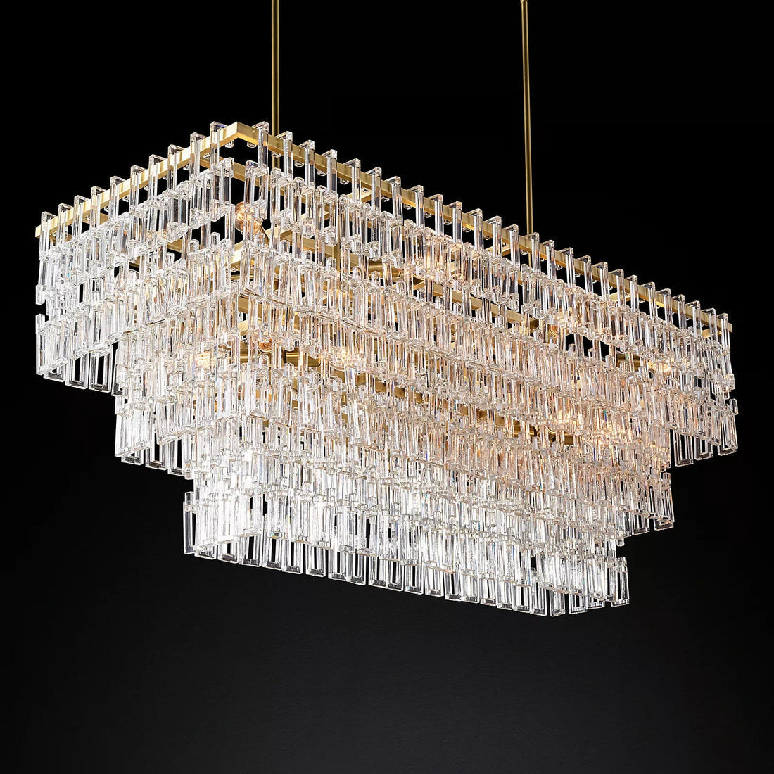 Marignan Tier K9 Crystal Rectangle Chandelier