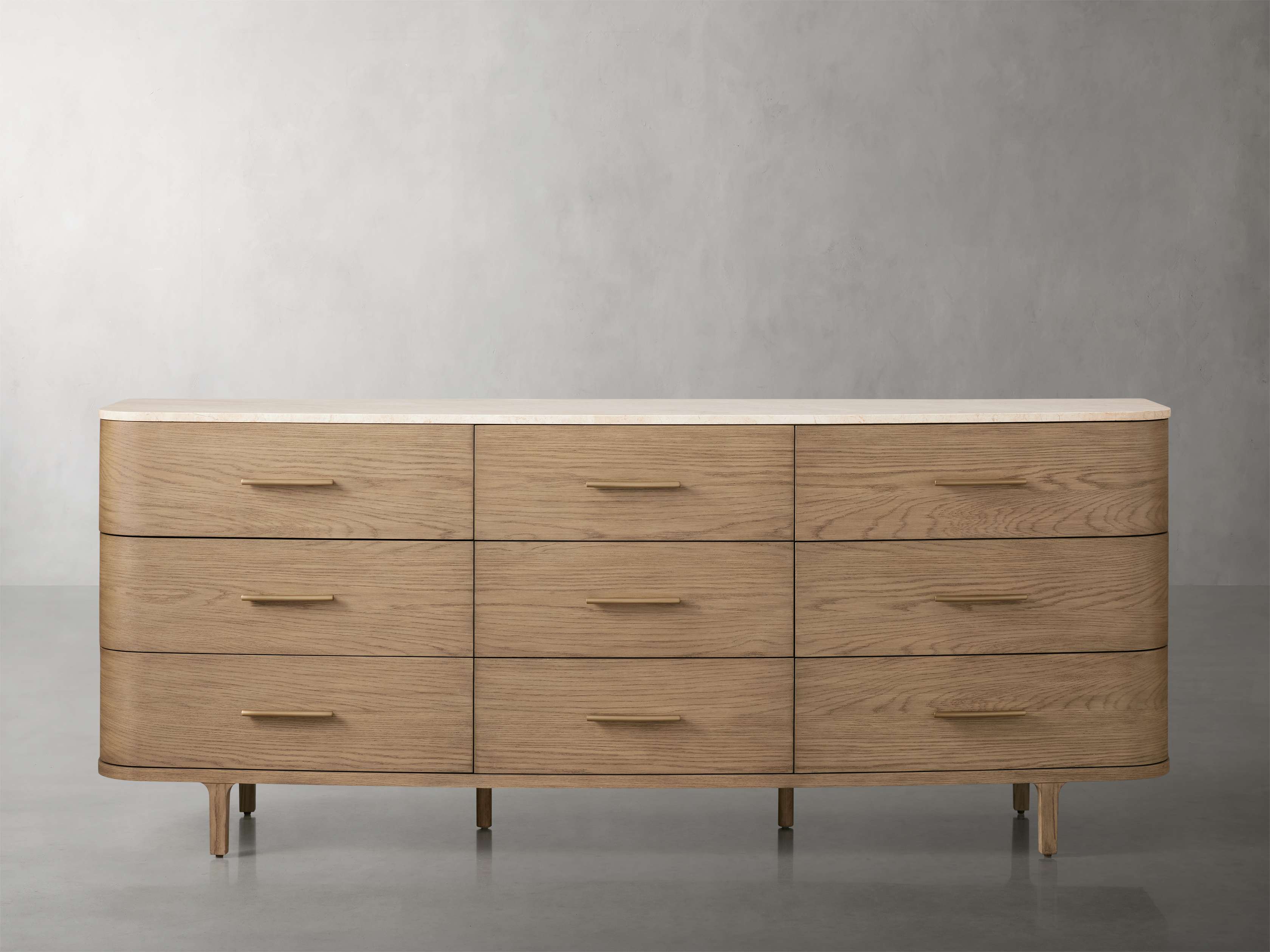 Danny Nine Drawer Dresser(Fawn/Carrara)