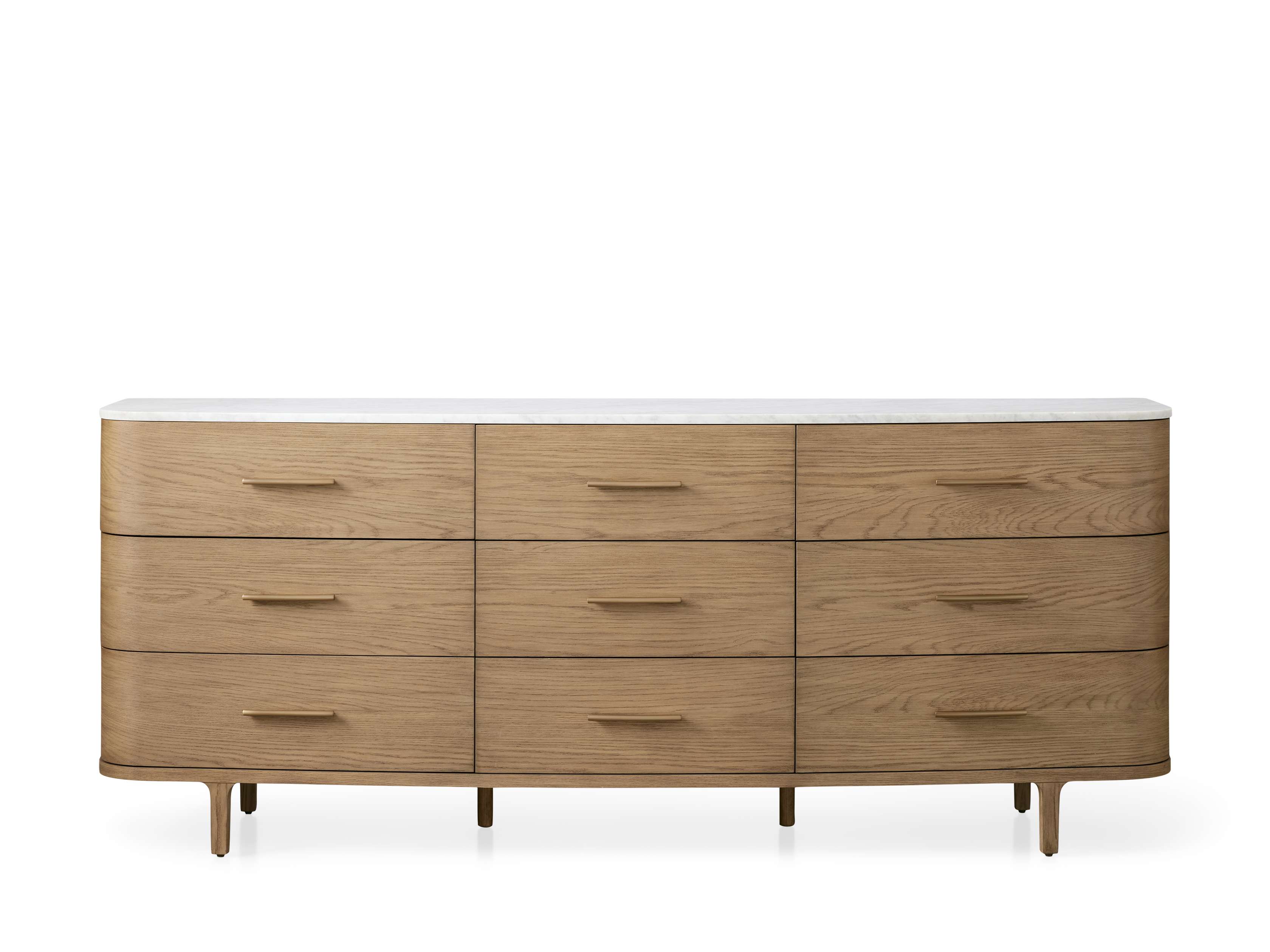 Danny Nine Drawer Dresser(Fawn/Carrara)