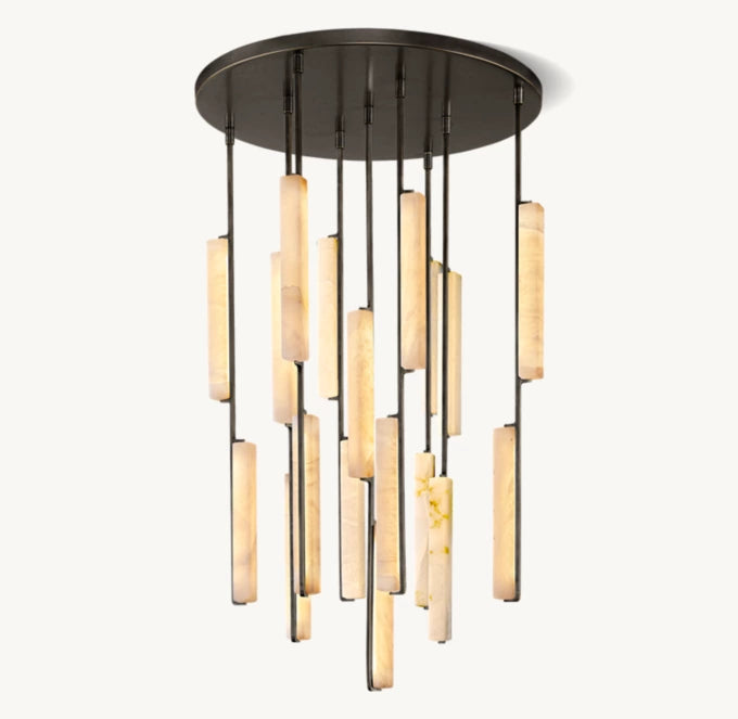 Audubon Alabaster Round Chandelier 40"