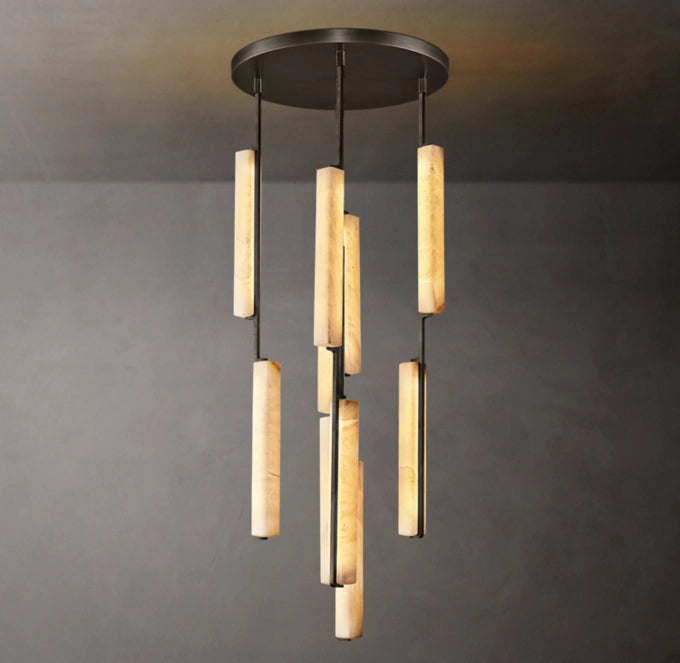 Audubon Alabaster Round Chandelier 24"