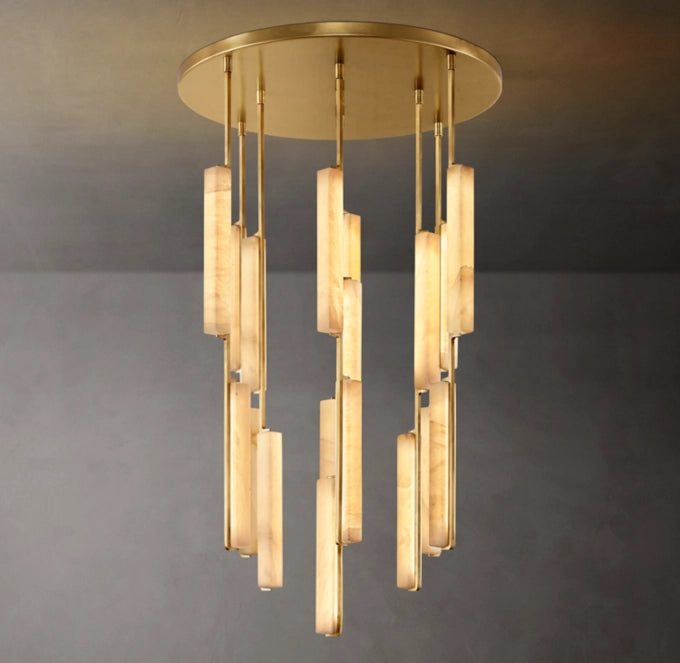 Audubon Alabaster Round Chandelier 40"