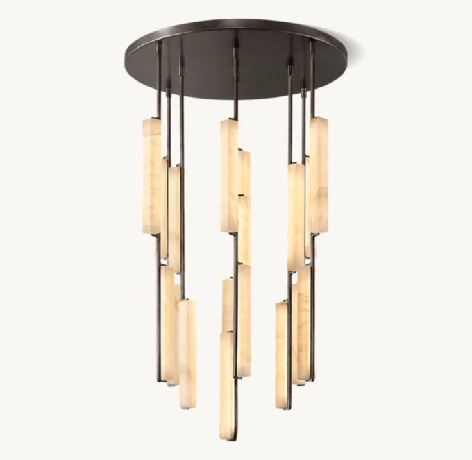 Audubon Alabaster Round Chandelier 40"