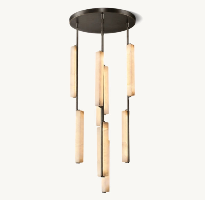 Audubon Alabaster Round Chandelier 24"