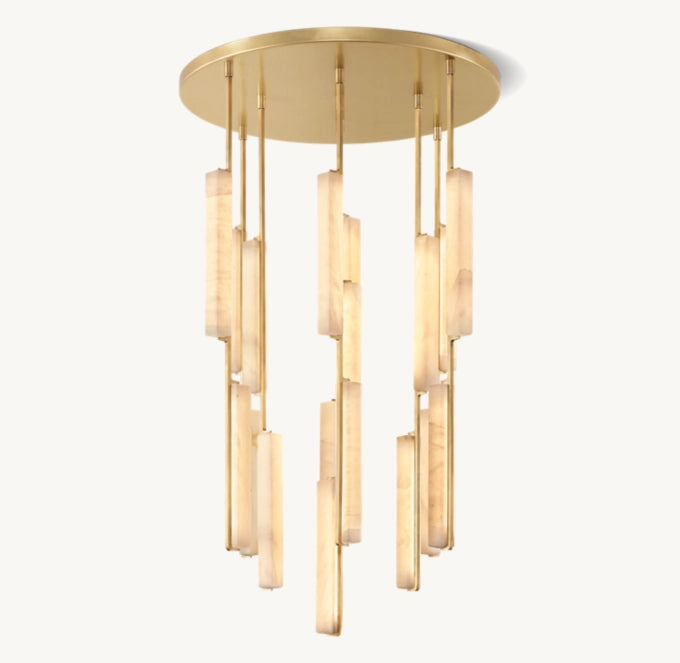 Audubon Alabaster Round Chandelier 40"