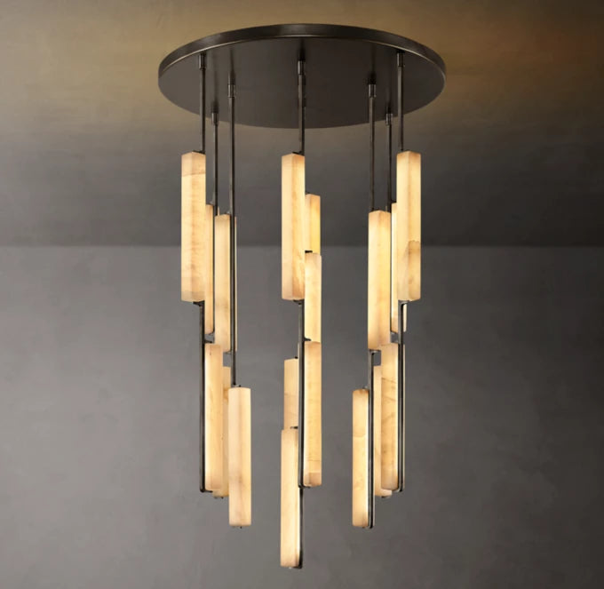 Audubon Alabaster Round Chandelier 40"