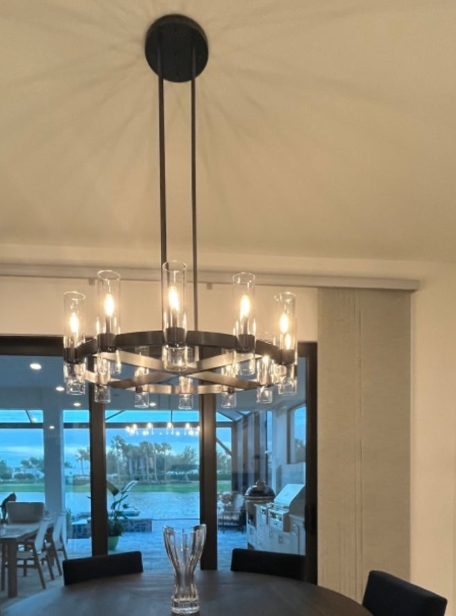 Customize Ravelle Glass Round Chandelier 42"(14-light)