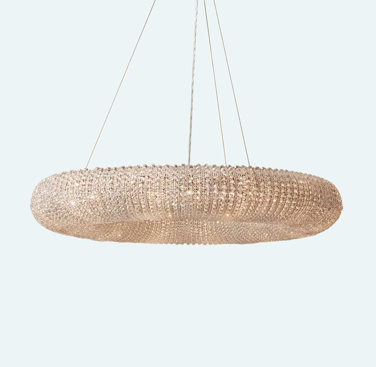 Halo Clear Crystal Ring Chandelier