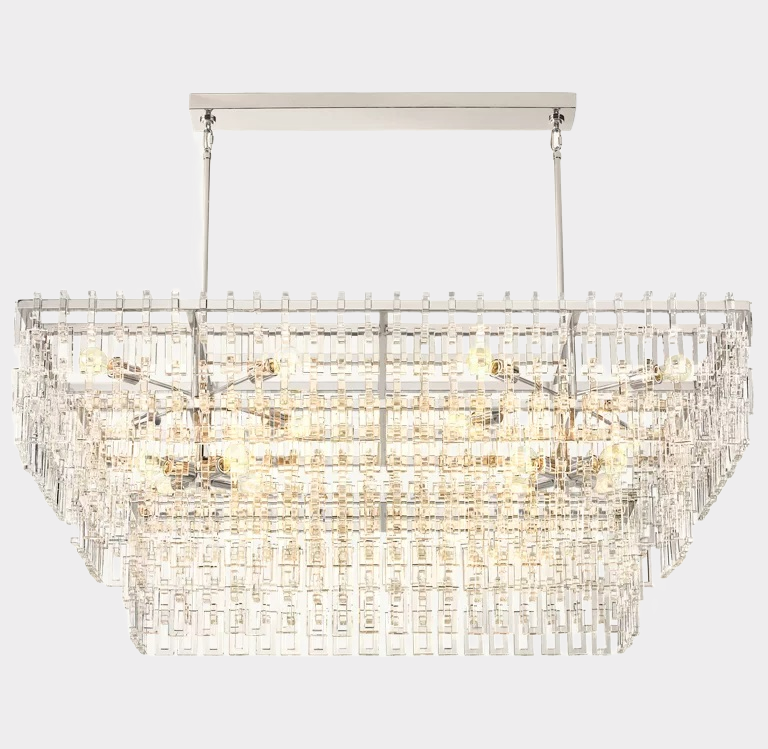 Marignan Tier K9 Crystal Rectangle Chandelier