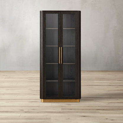 Finnley Glass Oak Cabinet