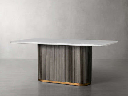 Finnley Dining Table Bluestone Carrara 72" 84" 96 108''
