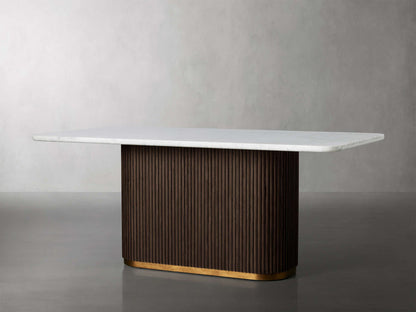 Finnley Dining Table Bluestone Carrara 120" ( customize)